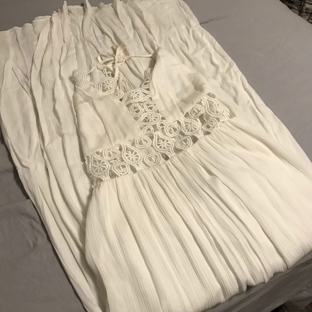 white long dress